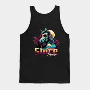 Retro Wave Shire Horse Sunglas Tank Top